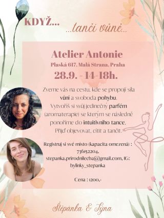 Přijď si vyrobit svůj parfém ( kde tě zasvětíme do tajů aromaterapie ) a následně se ponořit do intuitivního tance…🤍 Místo...